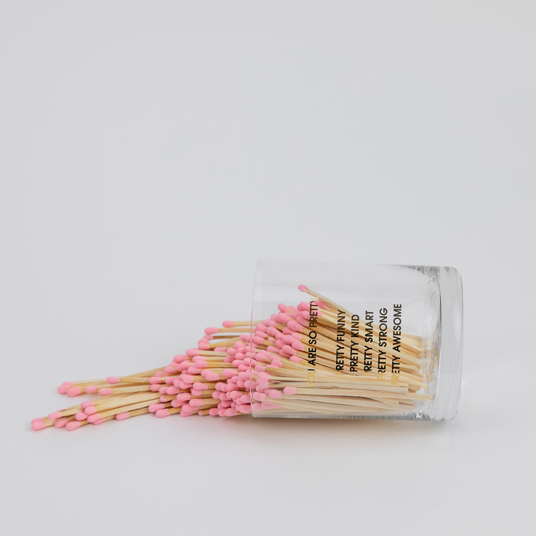 Match + Rocks Glass Duo  - So Pretty + Light Pink Matches