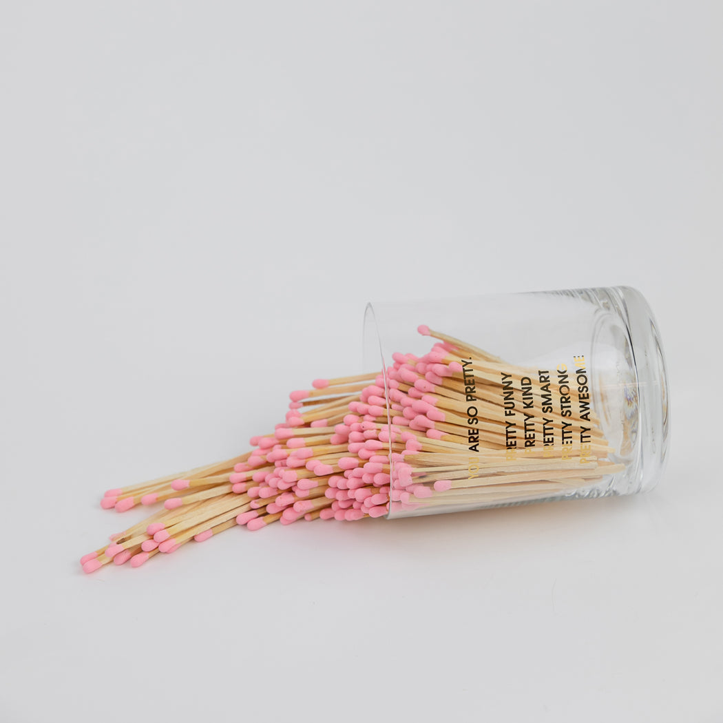 Match + Rocks Glass Duo  - So Pretty + Light Pink Matches