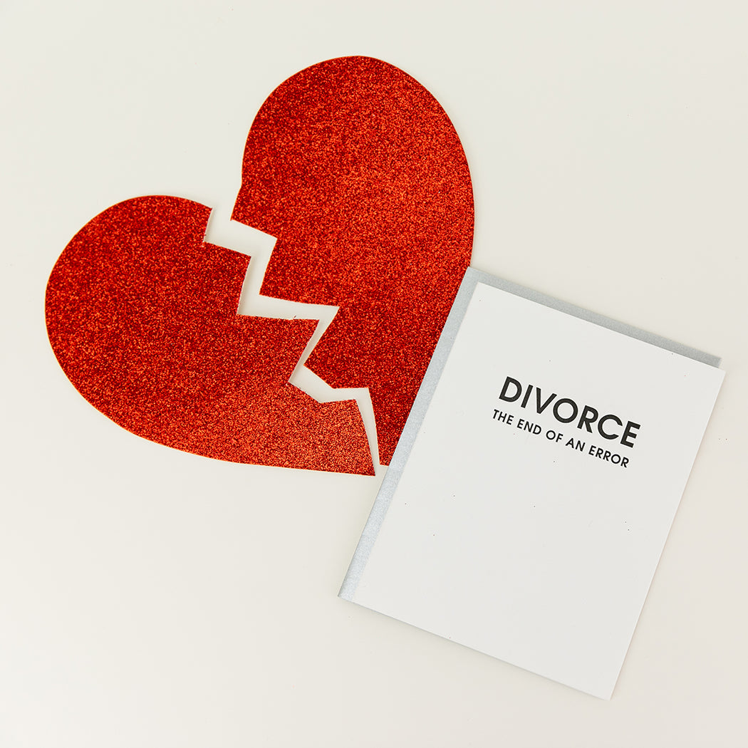 Divorce: End of an Error - Letterpress Card