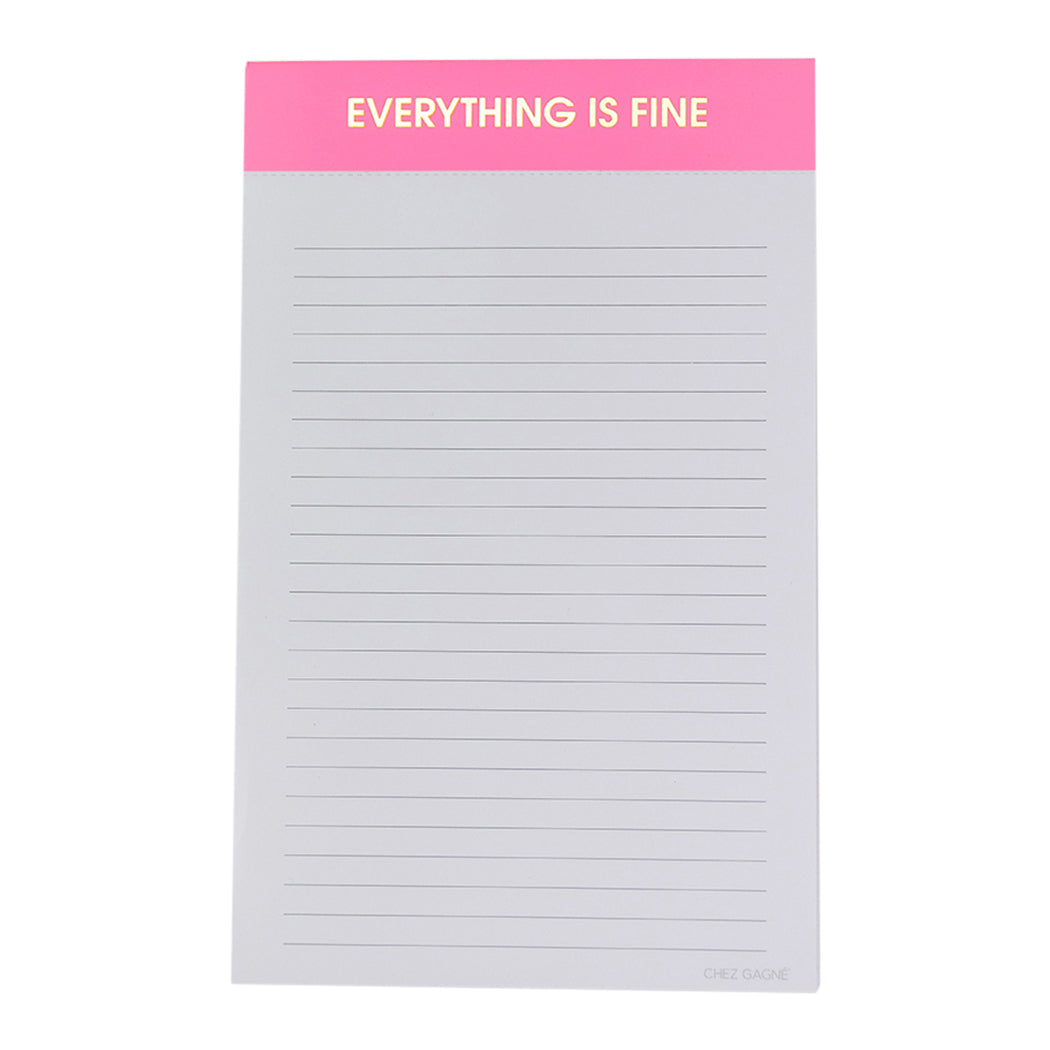 Everything is Fine - Lined Notepad