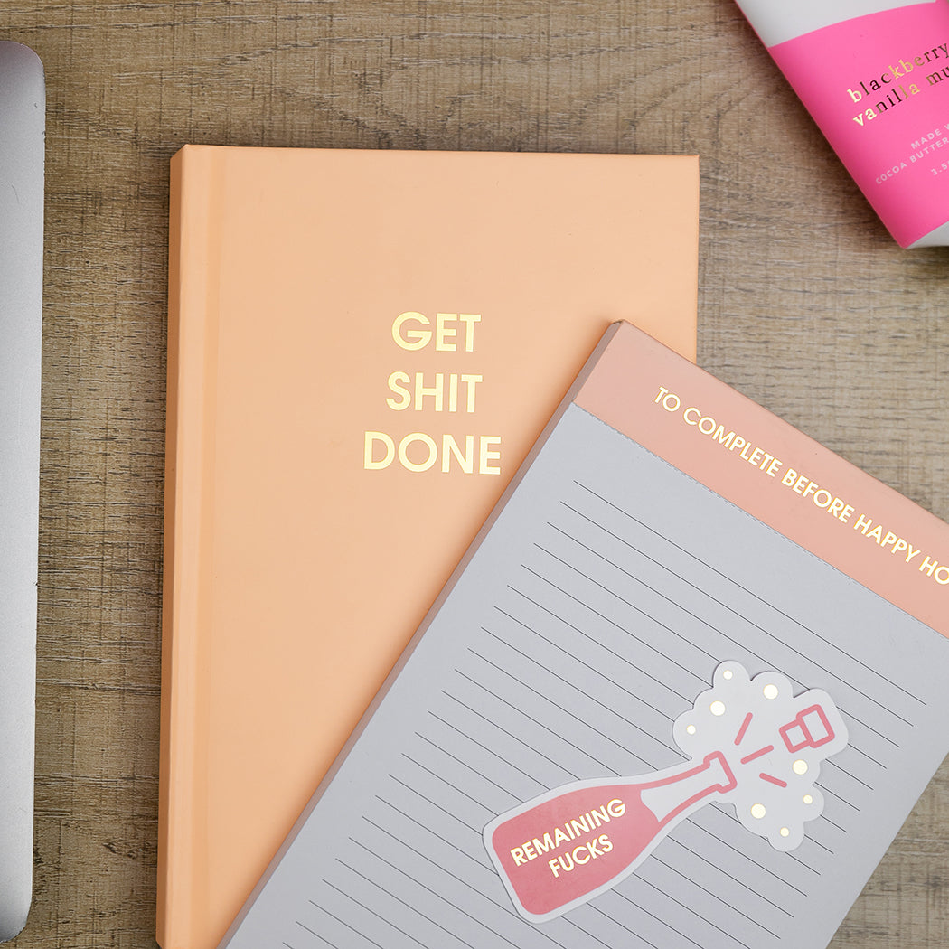 Get Shit Done - Sunset Orange Hardcover Journal