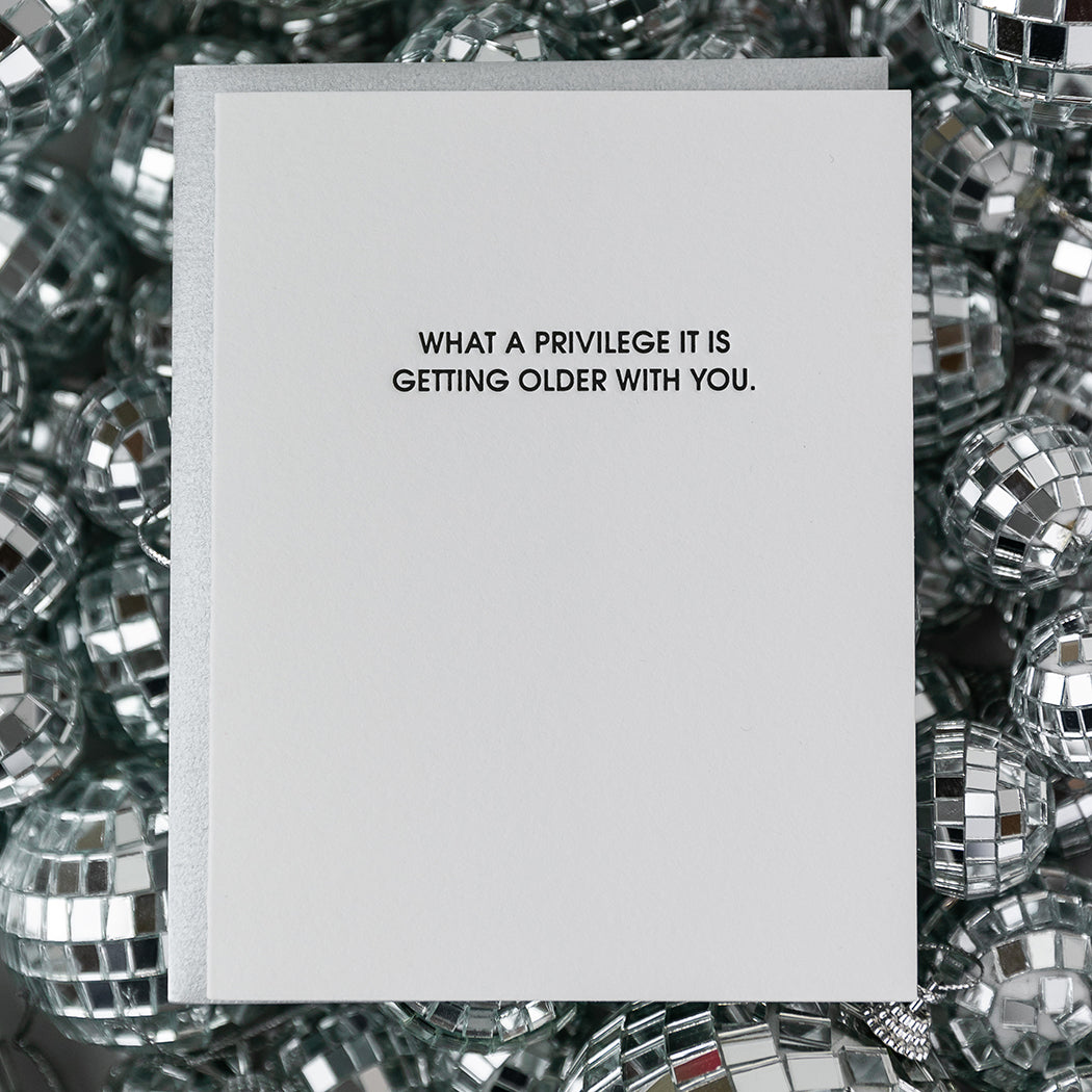 Getting Older With You - Letterpress Card