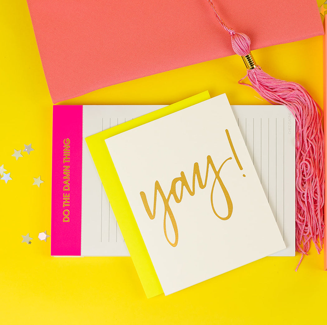 Yay - Letterpress Card