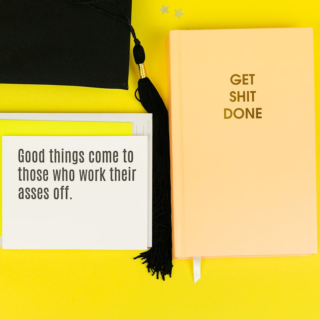 Get Shit Done - Sunset Orange Hardcover Journal