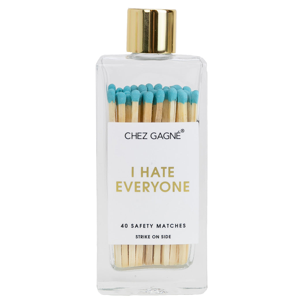 I Hate Everyone - Glass Bottle Safety Matches