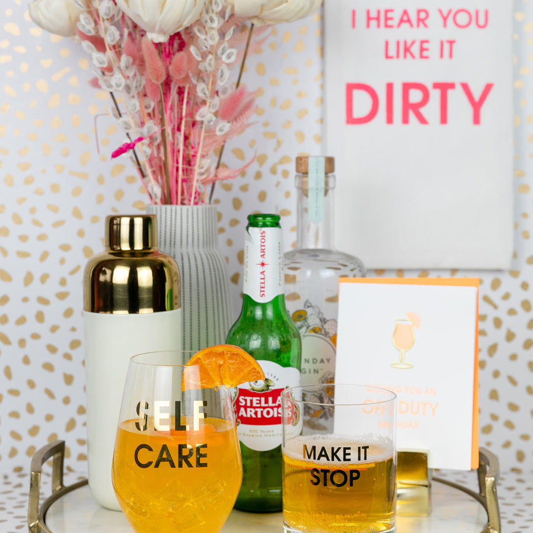 Chez Gagné - Funny Rocks Glasses - 13.25oz Tumbler - Make It Stop