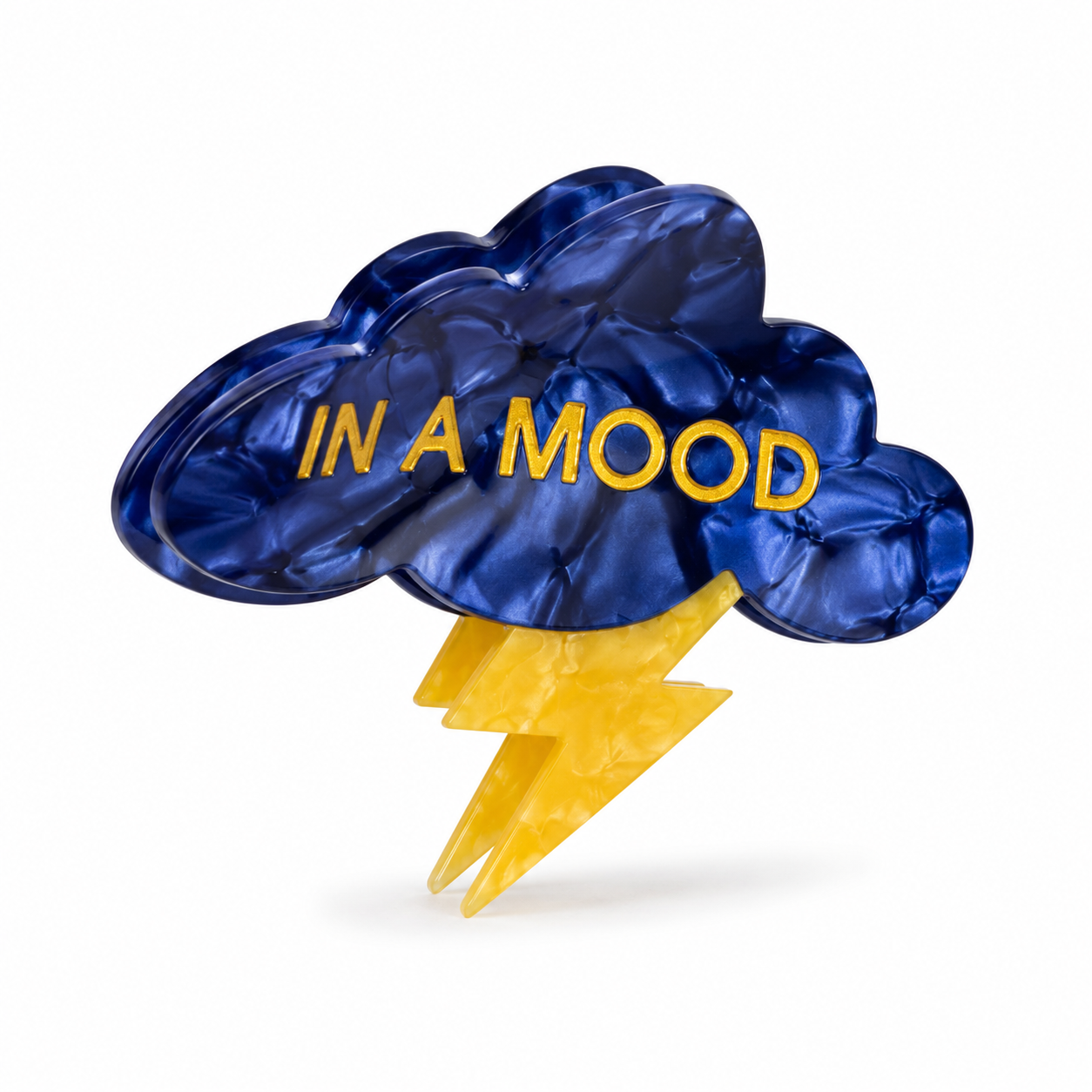 In A Mood - Lightning Cloud - Cellulose Acetate Hair Claw Clip