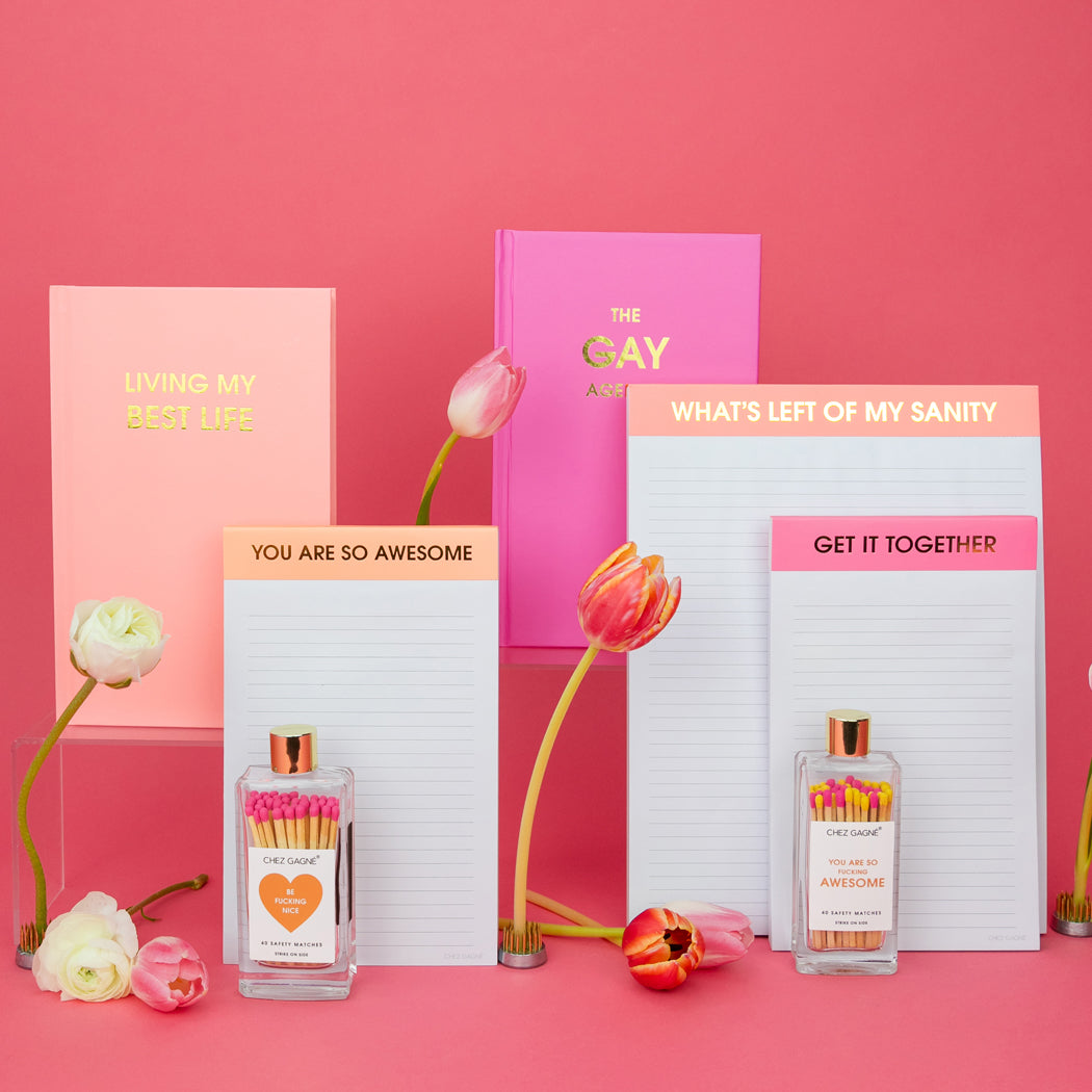 Living My Best Life  - Bellini Pink Hardcover Journal