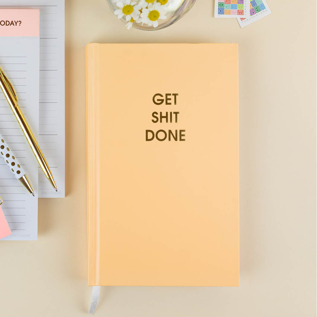 Get Shit Done - Sunset Orange Hardcover Journal