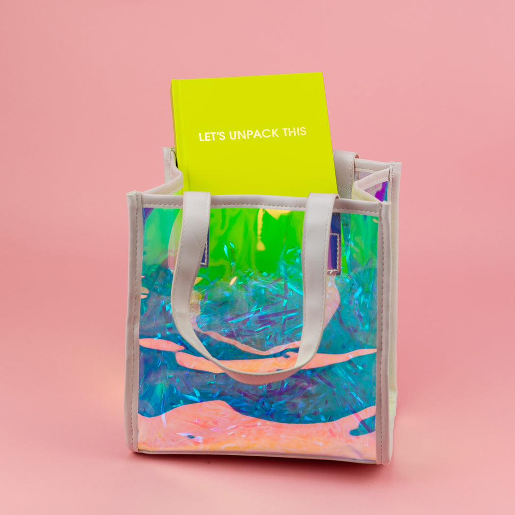 Let's Unpack This - Hardcover Daily Journal - Neon Lemon Lime
