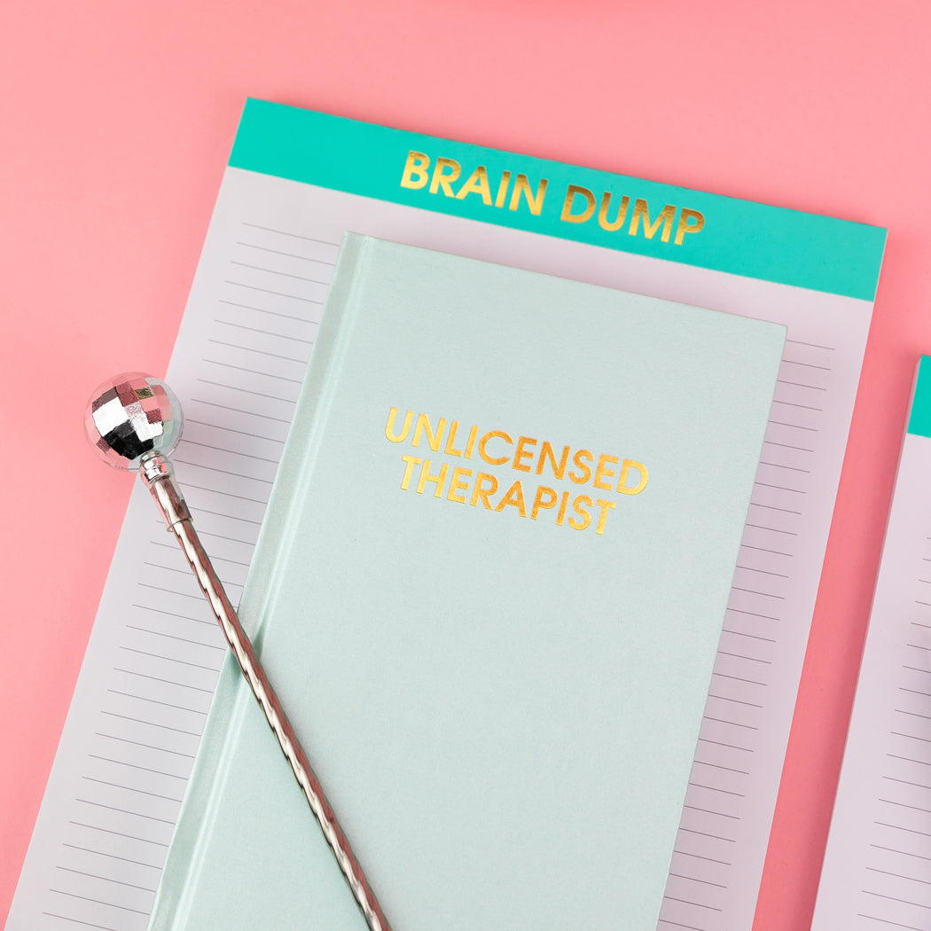 Unlicensed Therapist Hardcover Daily Journal - Hystar Aqua