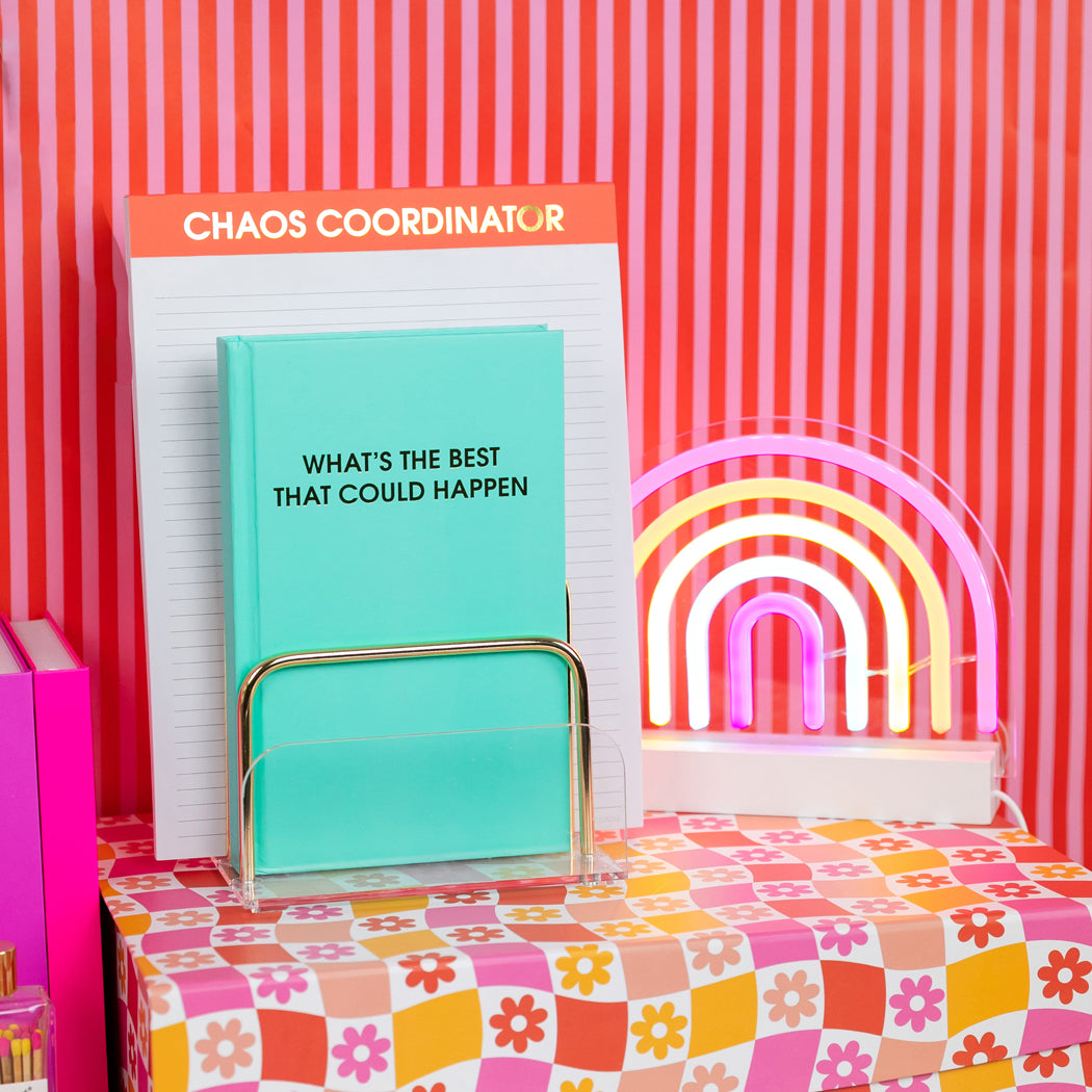 What's The Best That Could Happen - Aqua Hardcover Journal
