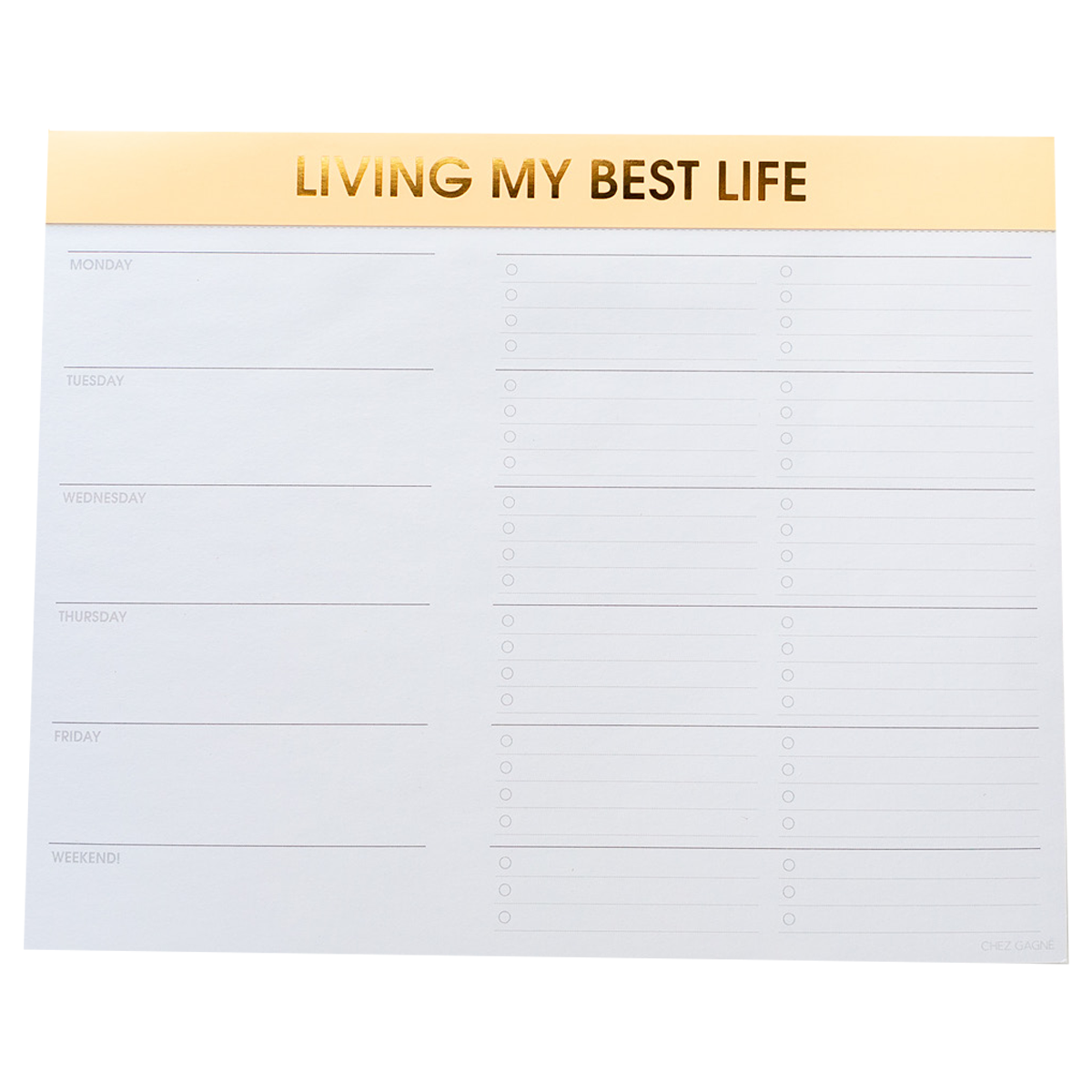 Living My Best Life - Weekly Planner Pad