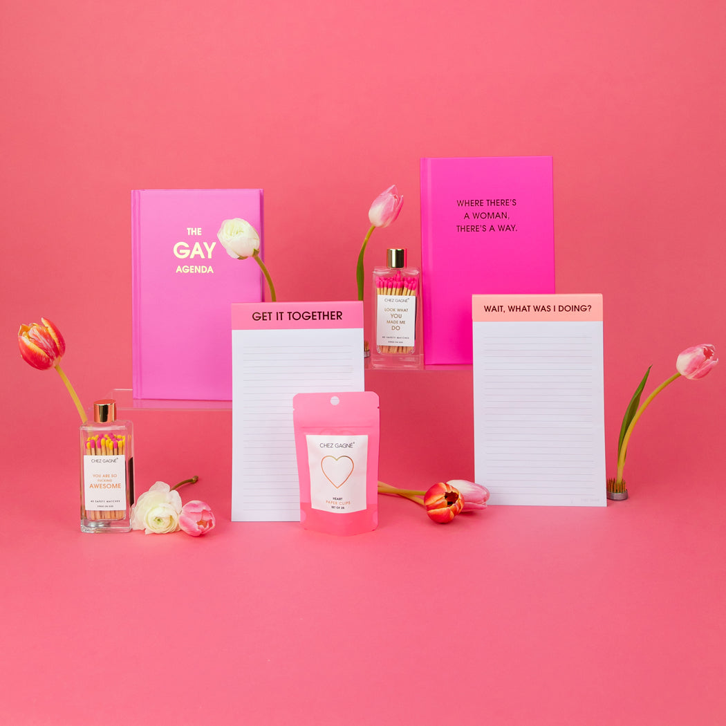 The Gay Agenda - Neon Rose Hardcover Journal