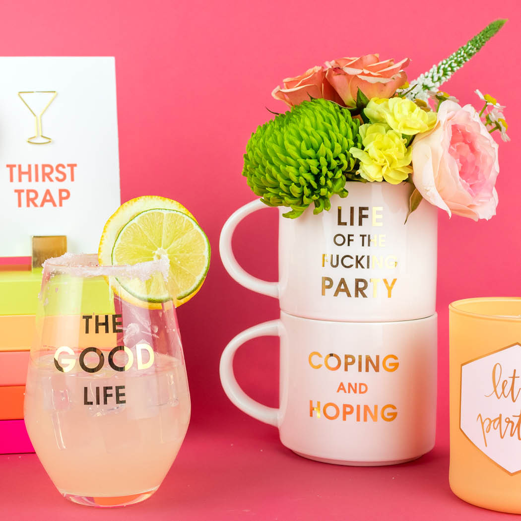 Life of the Fucking Party - Gold Metallic Mug - Thumbnail 4