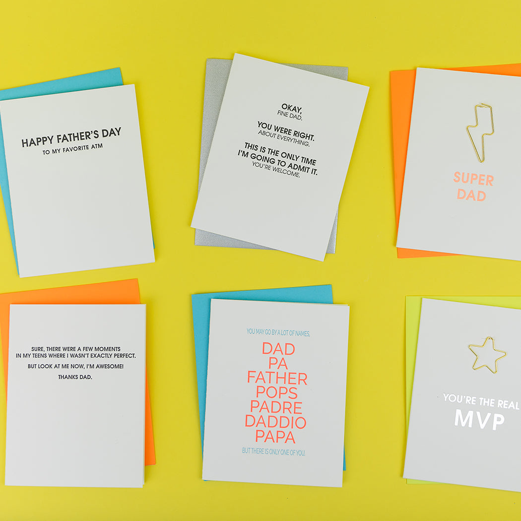 You're The Real MVP - Paper Clip Letterpress Card