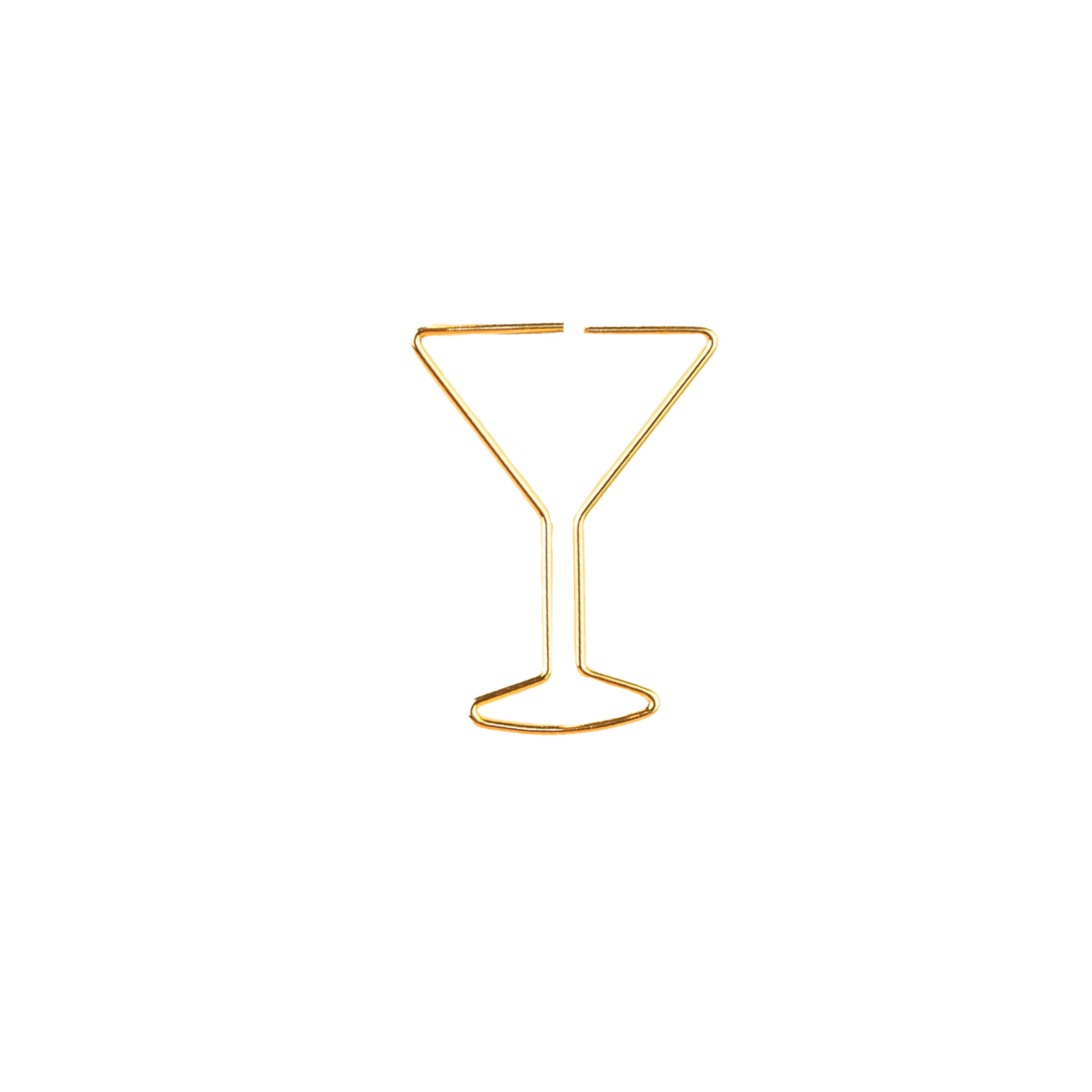 Martini Glass - 25 Gold Paperclip