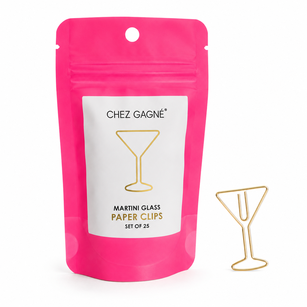 Paper Clip Pack - Martini Glass Pack of 25