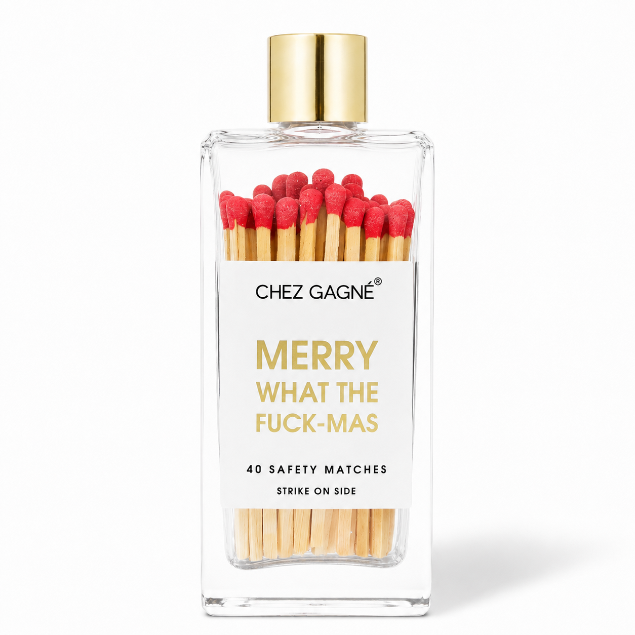 Merry What The Fuck-Mas - Glass Bottle Safety Matches