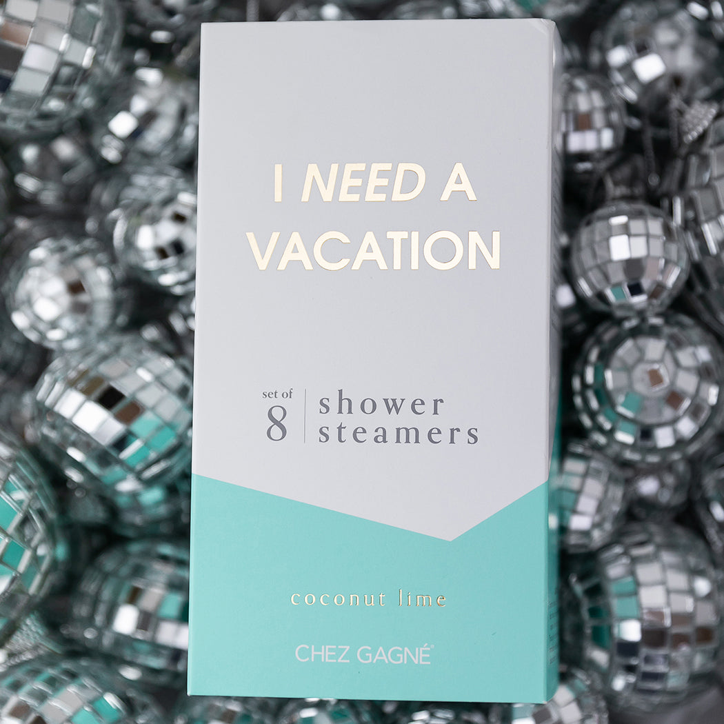 シナリー　エコバースN HS 湧泉様 Chez Gagné -Shower Steamers -I Need A Vacation -Coconut Lime-Set of 8