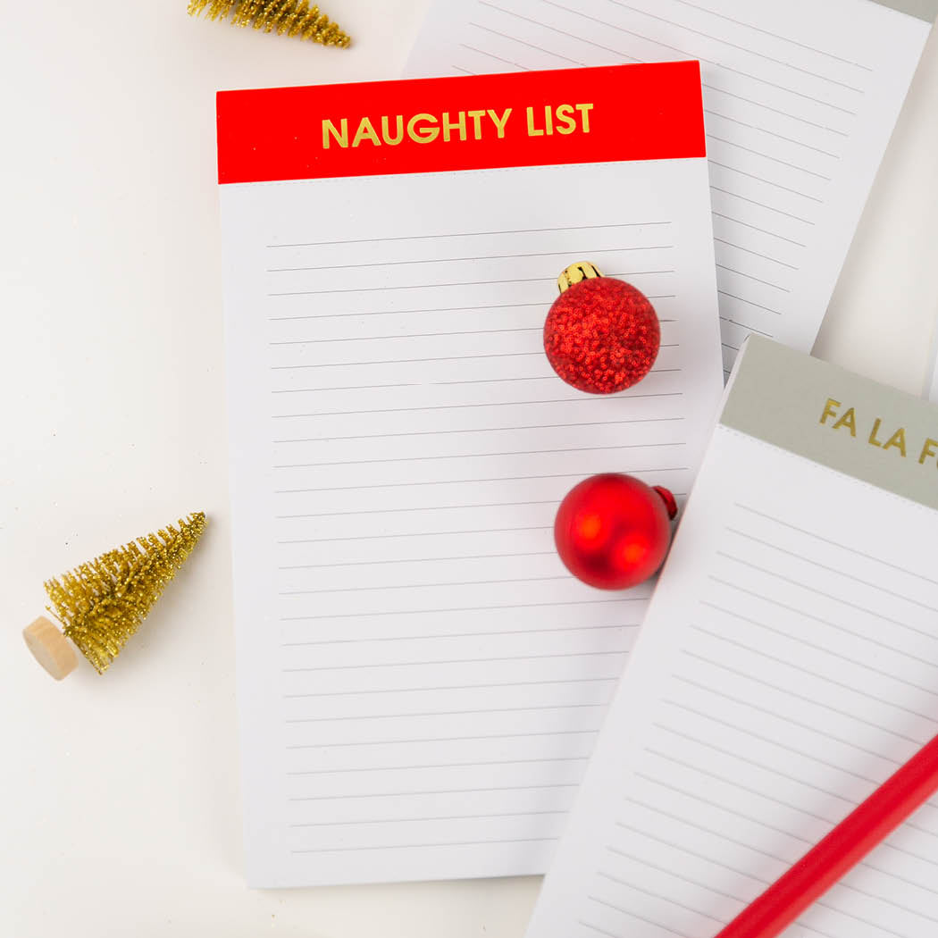 Naughty List - Lined Notepad