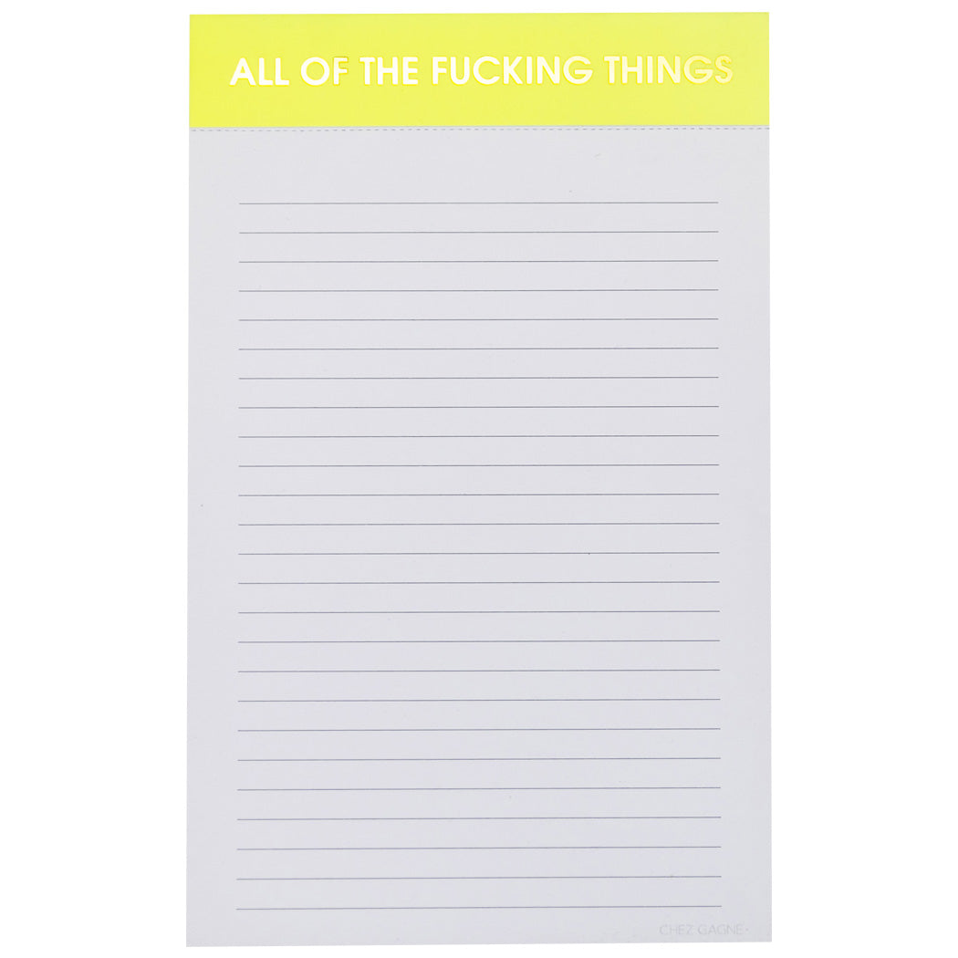 All The Fucking Things - Lined Notepad