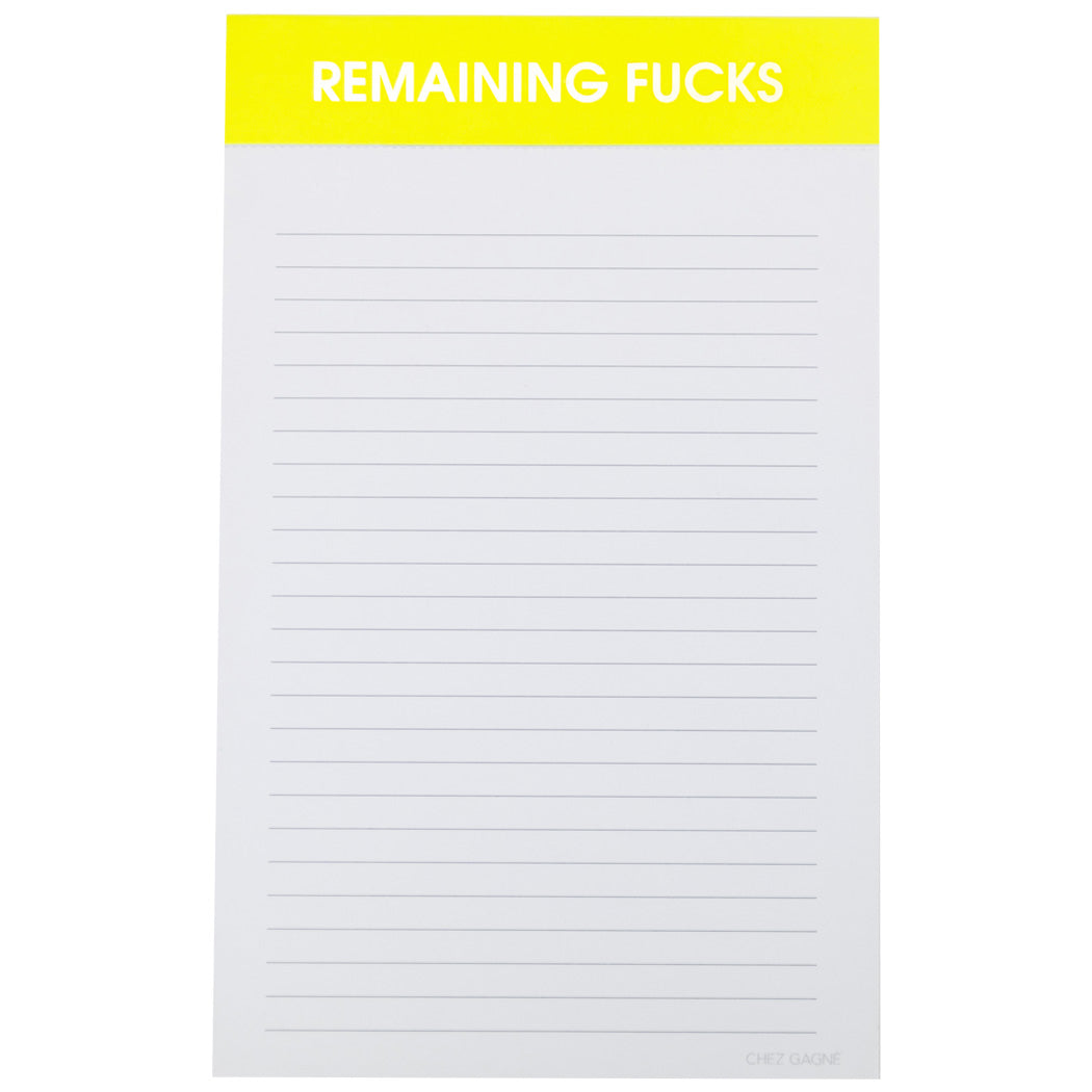 Remaining Fucks - Lined Notepad