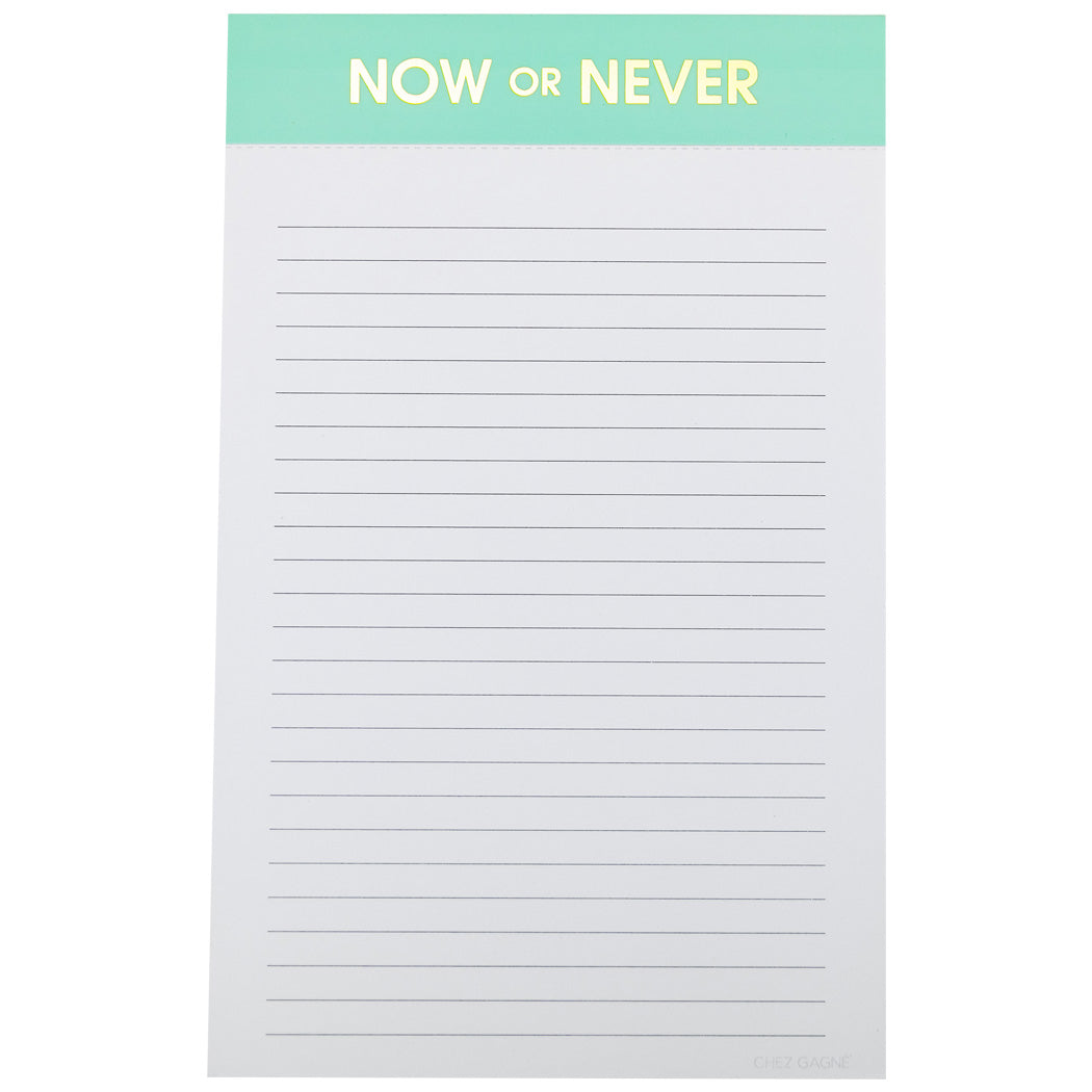 Now Or Never - Lined Notepad