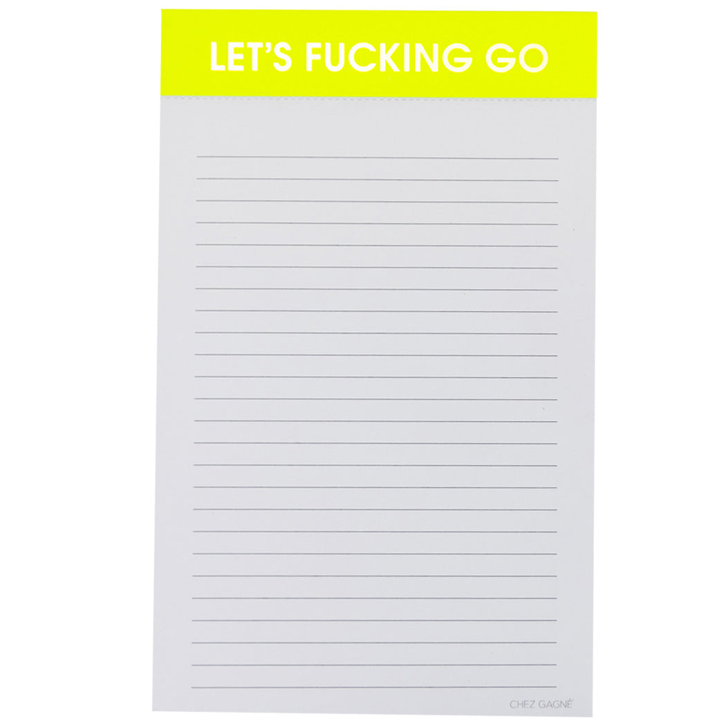 Let's Fucking Go - Lined Notepad