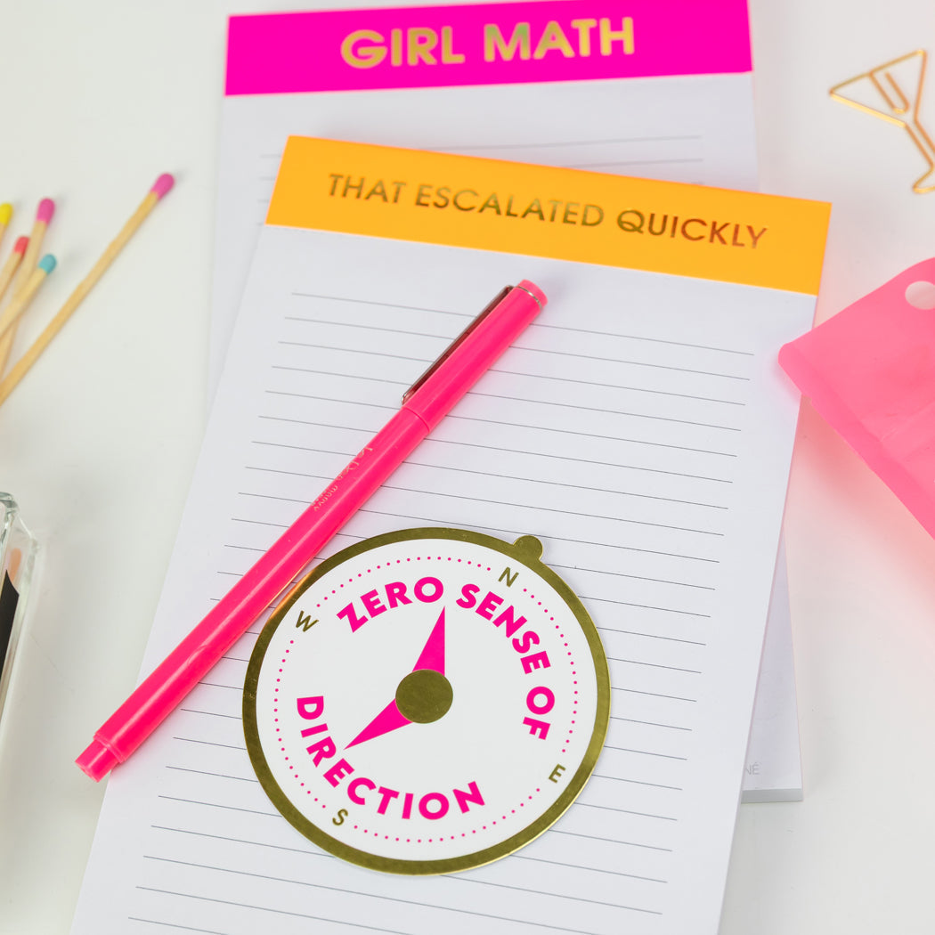 That Escalated Quickly - Lined Notepad - Neon Orange