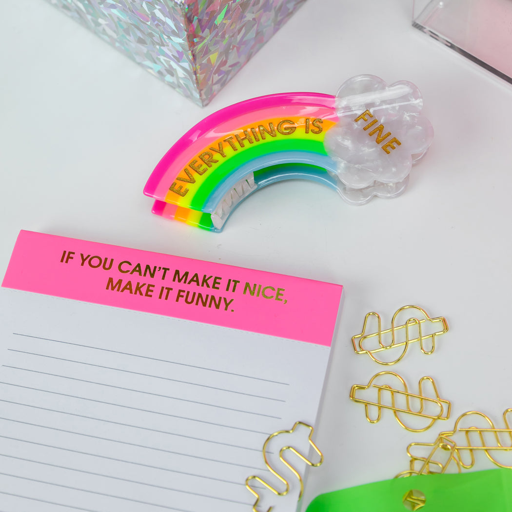 If You Can't Make It Nice, Make it Funny - Notepad - Pink