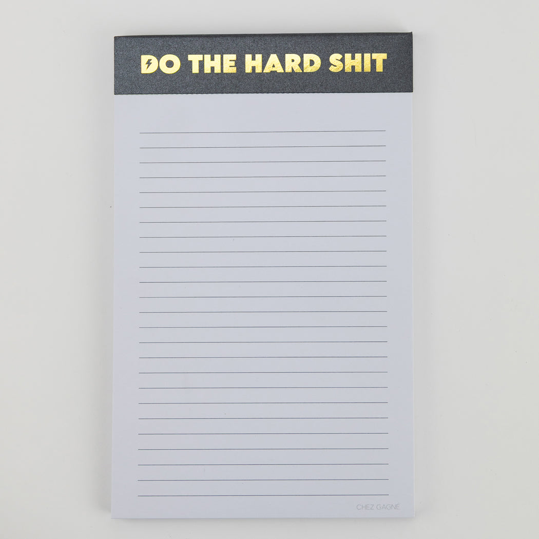 Do The Hard Shit - Lined Notepad  - Shimmer Black