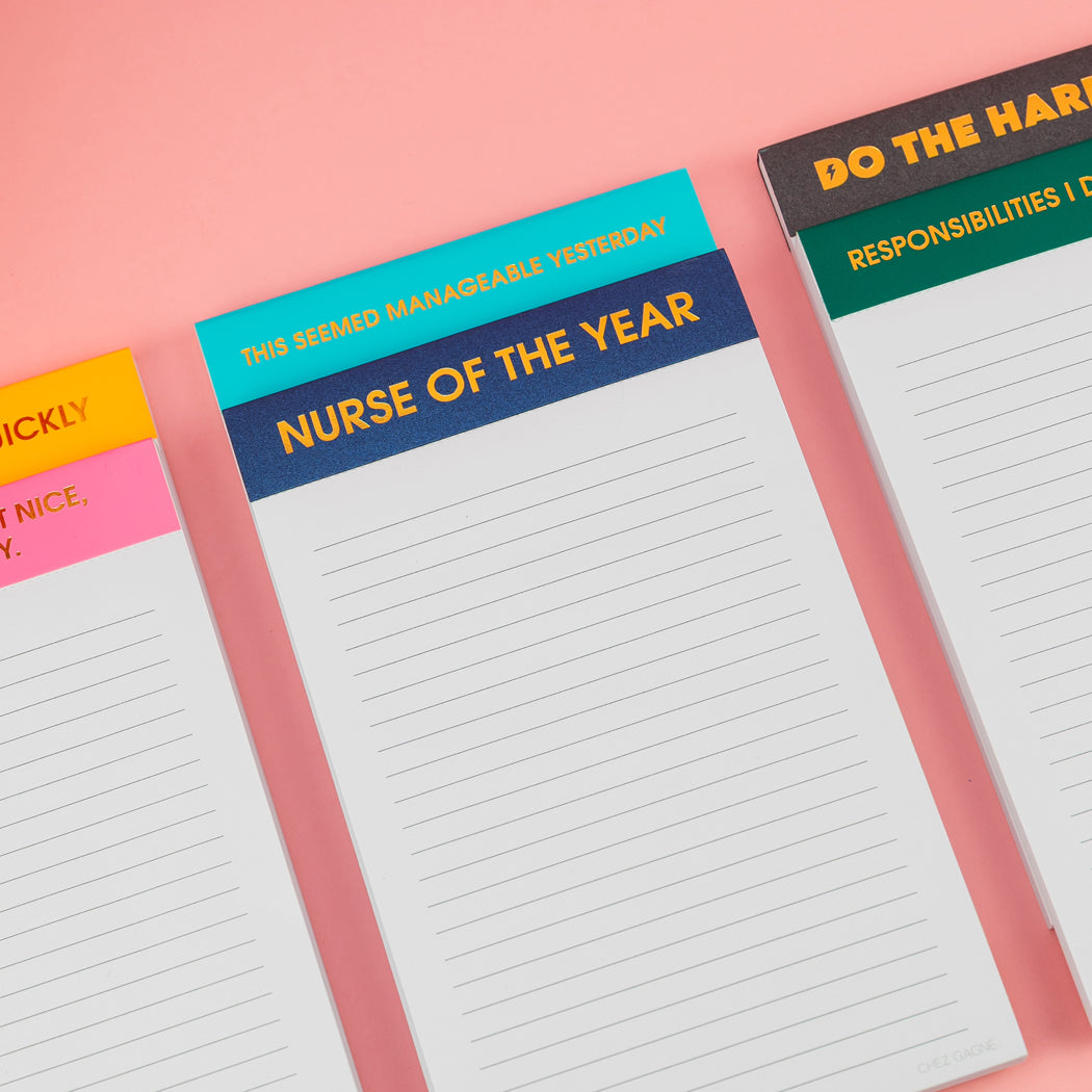 Nurse of the Year - Lined Notepad  - Shimmer Navy