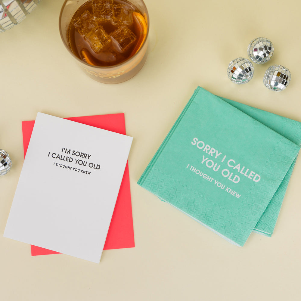 Sorry Old Chez Gagné - Hilarious Letterpress Greeting Cards - I'm Sorry I Called ...