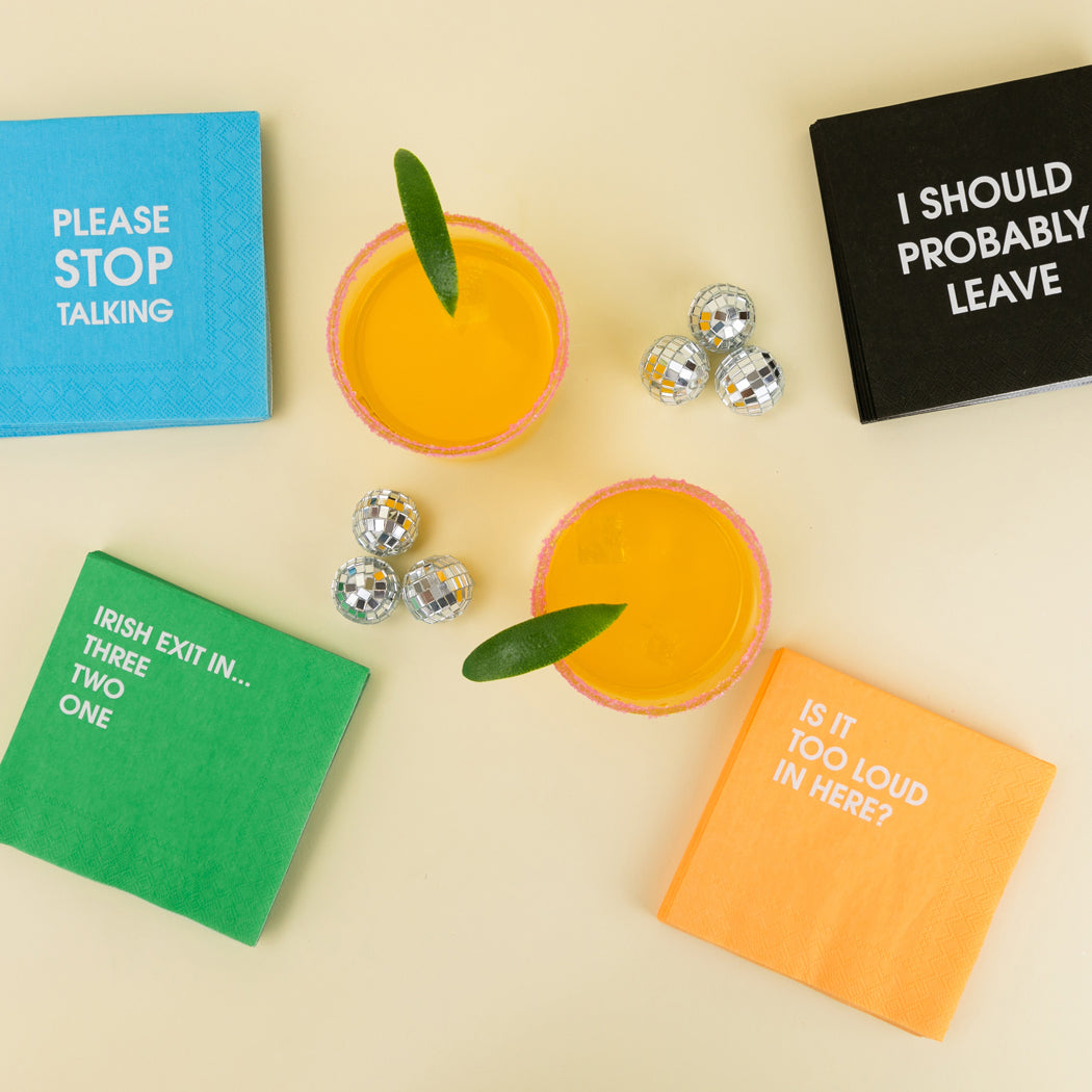 Please Stop Talking - Cocktail Napkins - Thumbnail 5