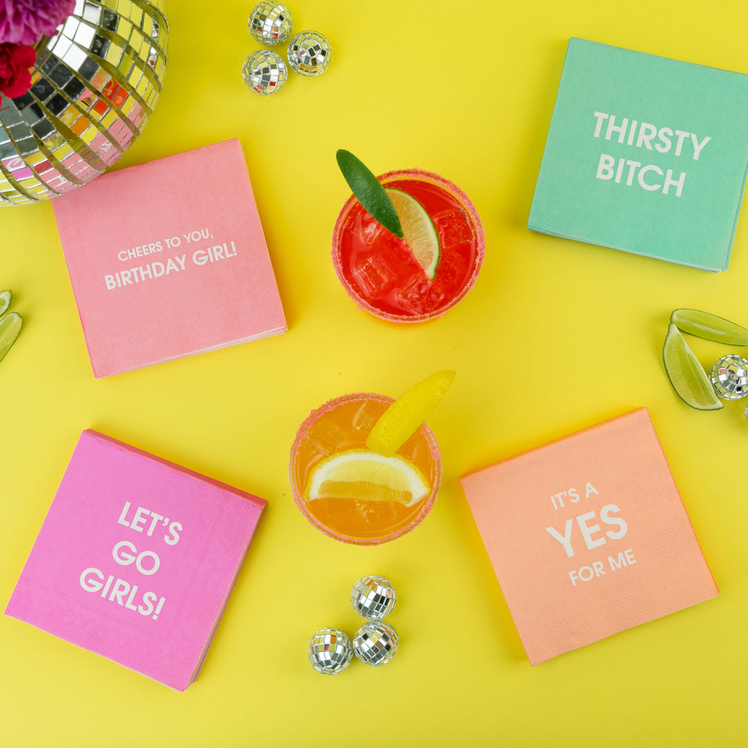 Cheers To You Birthday Girl - Cocktail Napkins - Thumbnail 5
