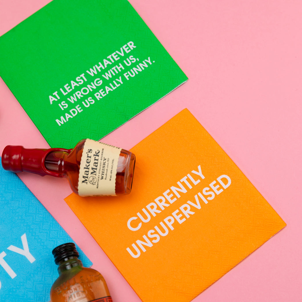 Wrong With Us, Made Us Funny - Cocktail Napkins