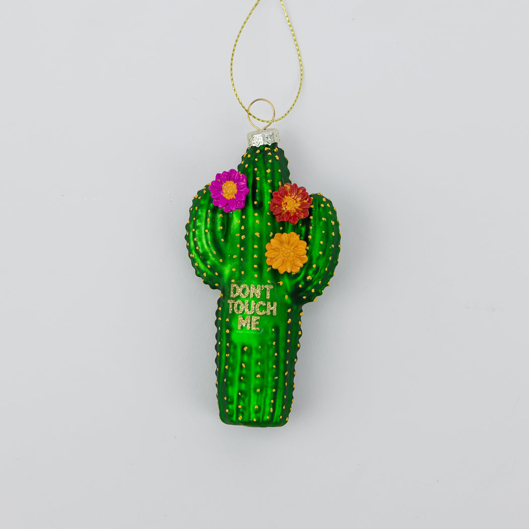 Don't Touch Me - Cactus Glass Ornament