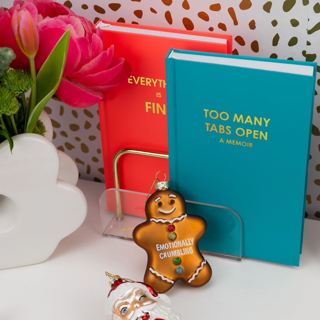 Emotionally Crumbling - Gingerbread Man Glass Ornament