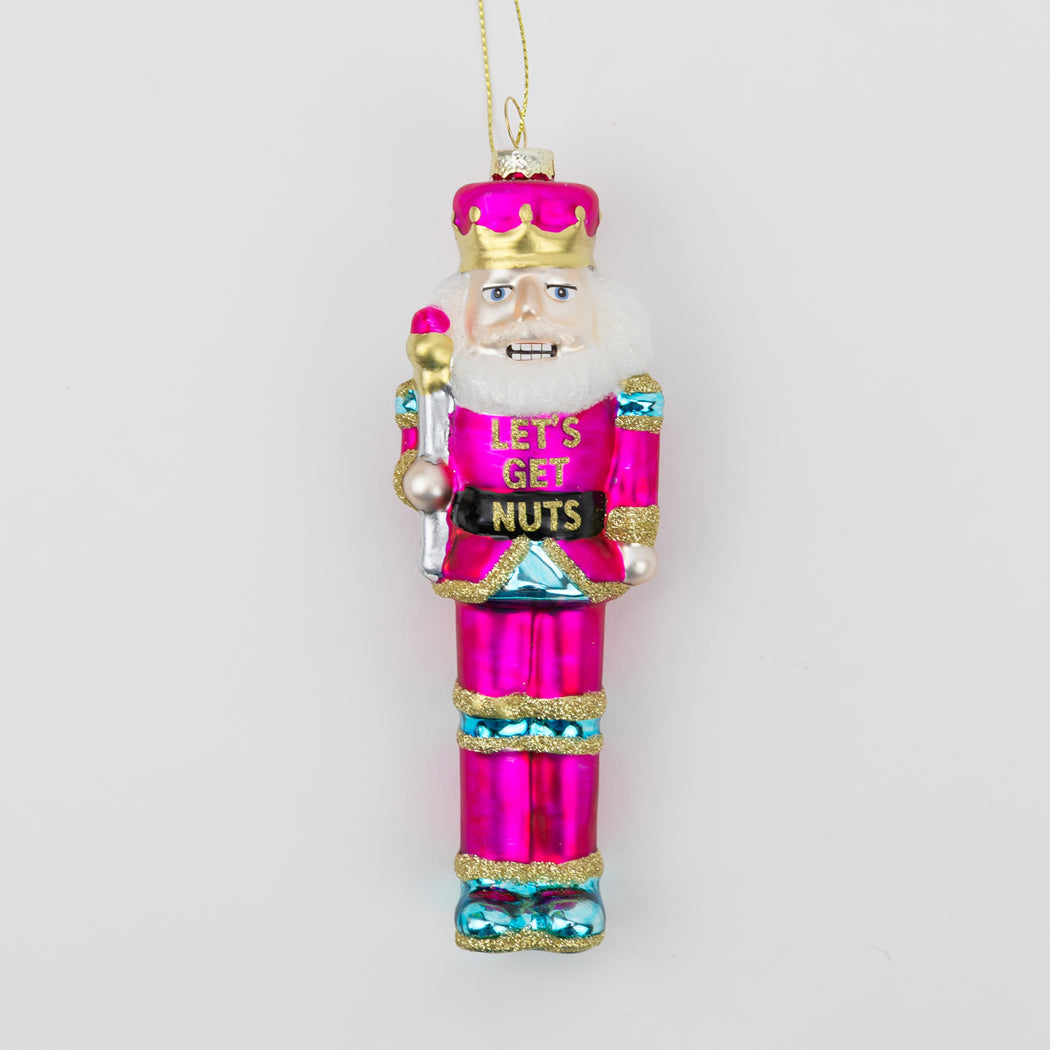 Let's Get Nuts - Nutcracker Glass Ornament