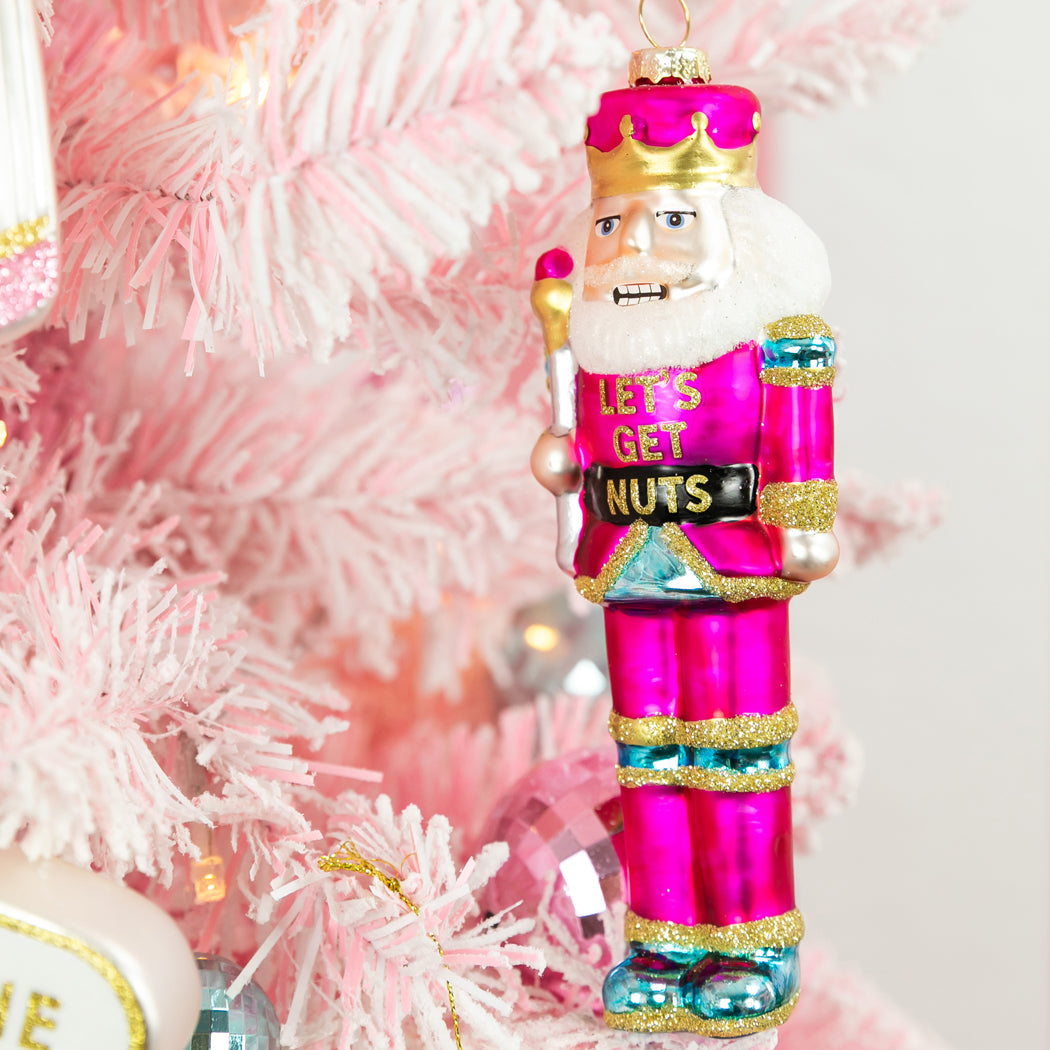 Let's Get Nuts - Nutcracker Glass Ornament