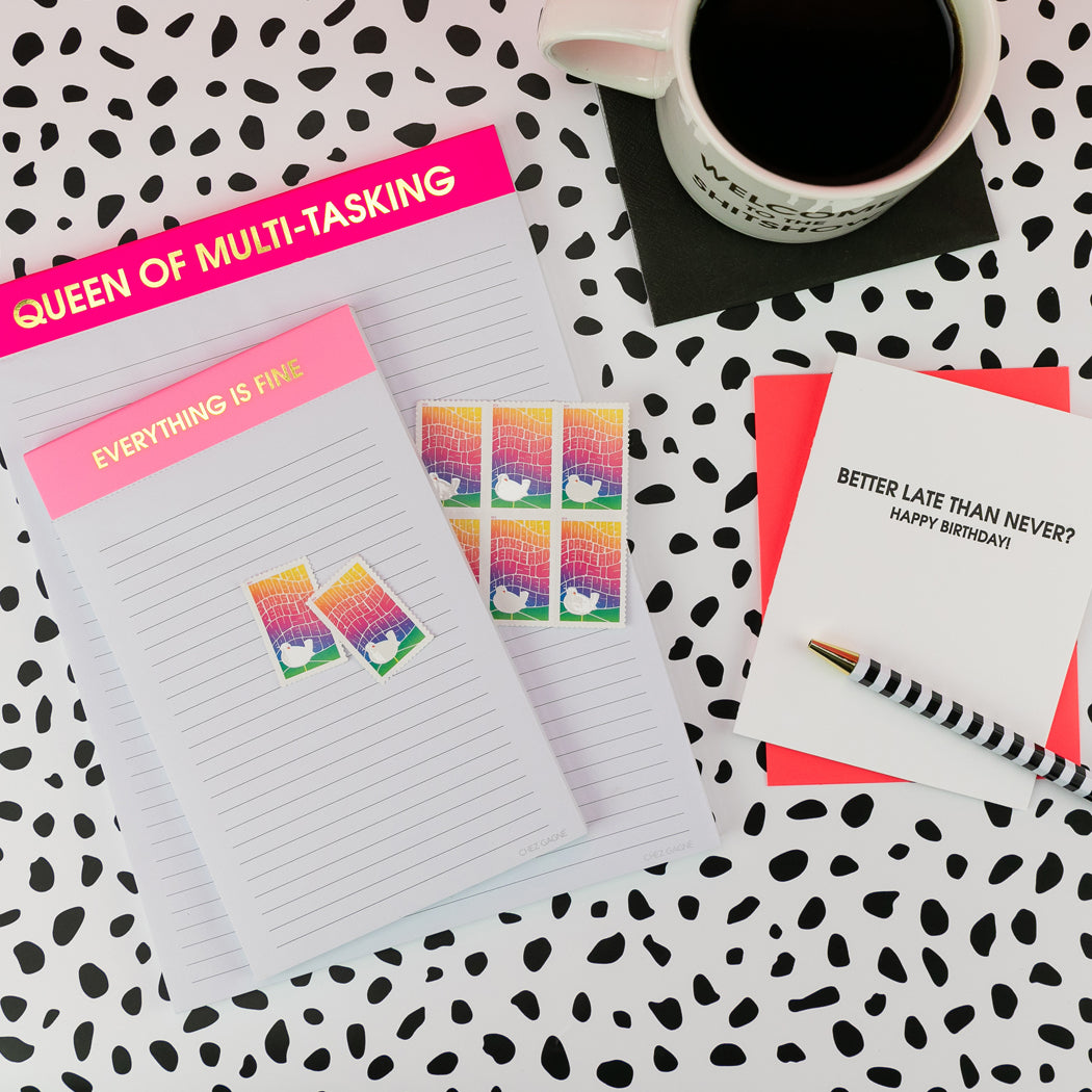 Queen Of Multi-Tasking  - Large Memo Lined Notepad