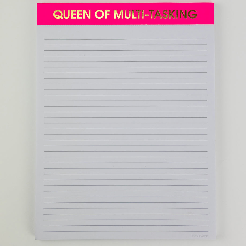 Queen Of Multi-Tasking  - Large Memo Lined Notepad