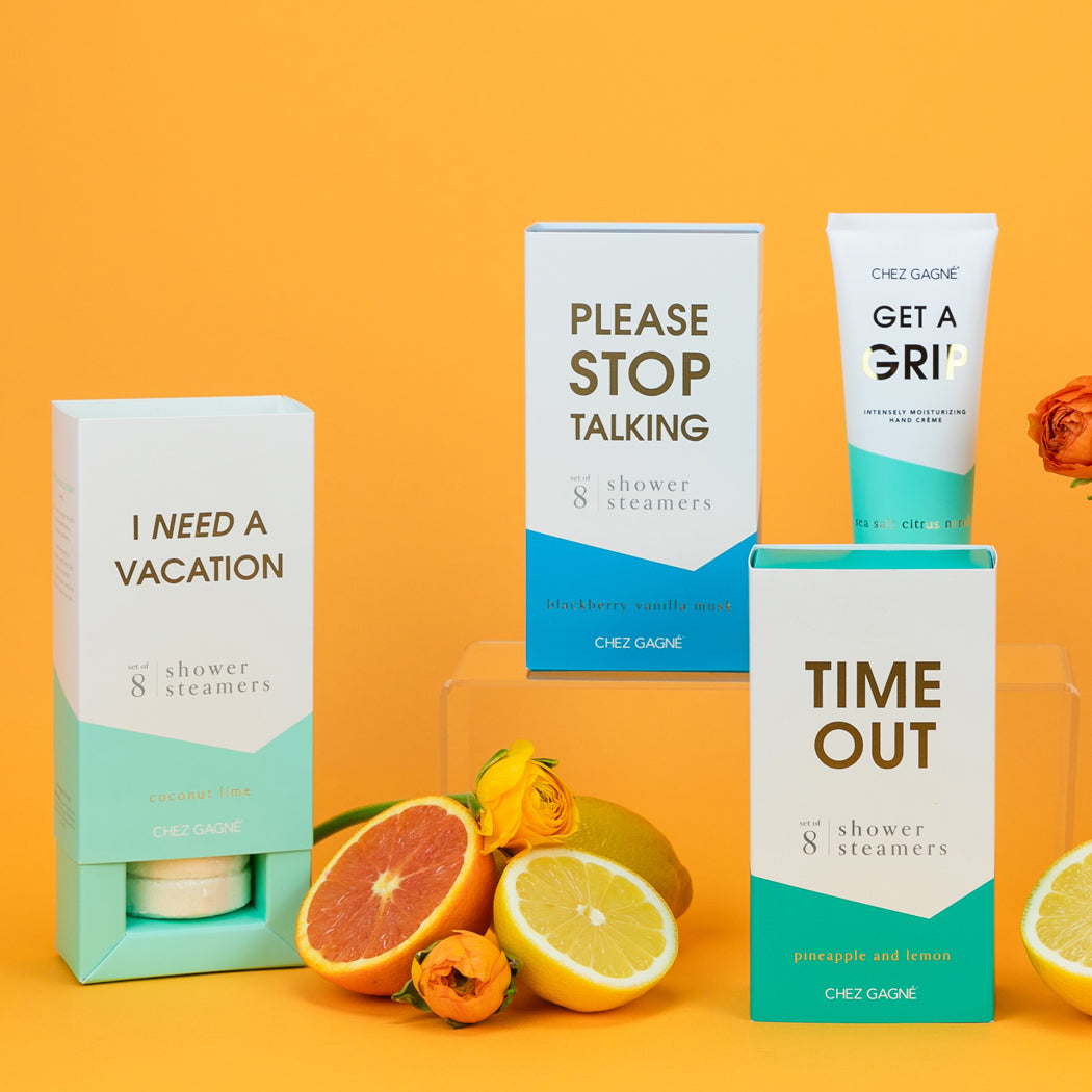 シナリー　エコバースN HS 湧泉様 Chez Gagné -Shower Steamers -I Need A Vacation -Coconut Lime-Set of 8
