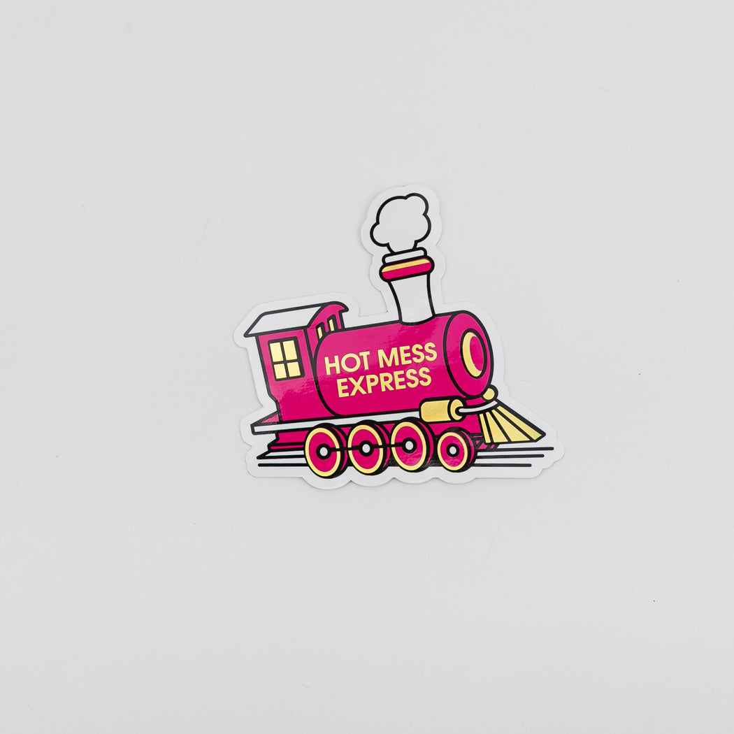 Hot Mess Express - Hot Pink Locomotive - Vinyl Sticker