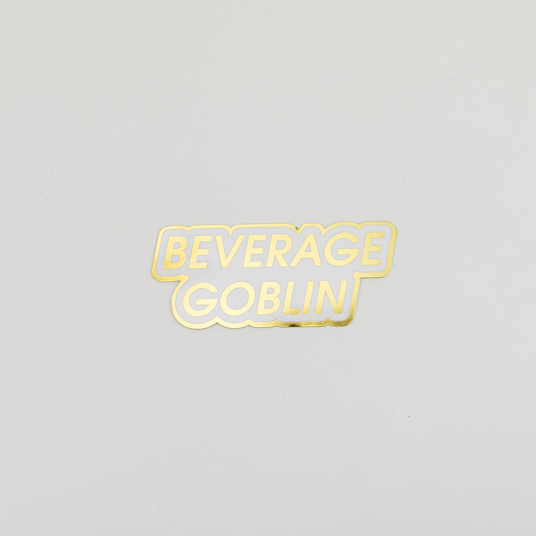 Beverage Goblin - Gold - Vinyl Sticker