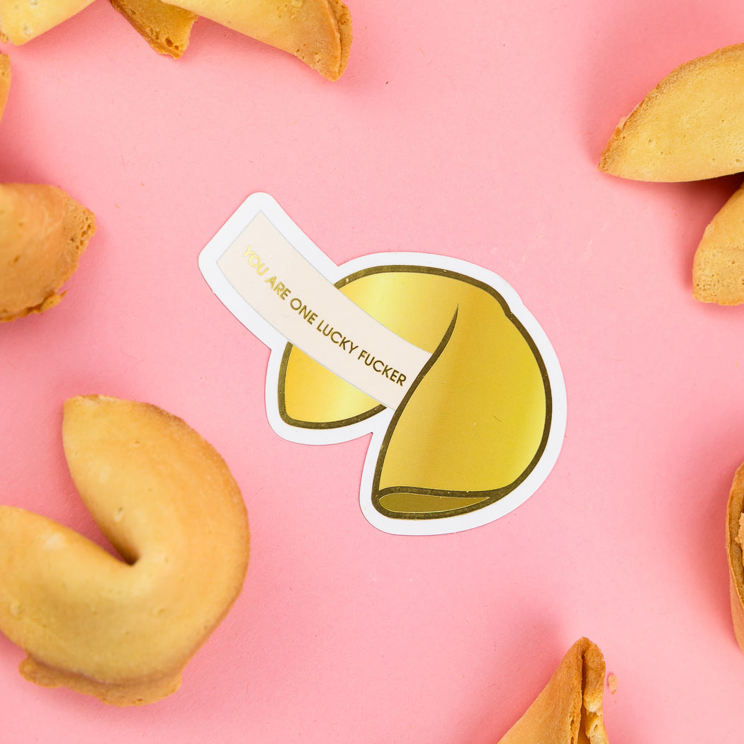 Lucky Fucker - Fortune Cookie - Vinyl Sticker