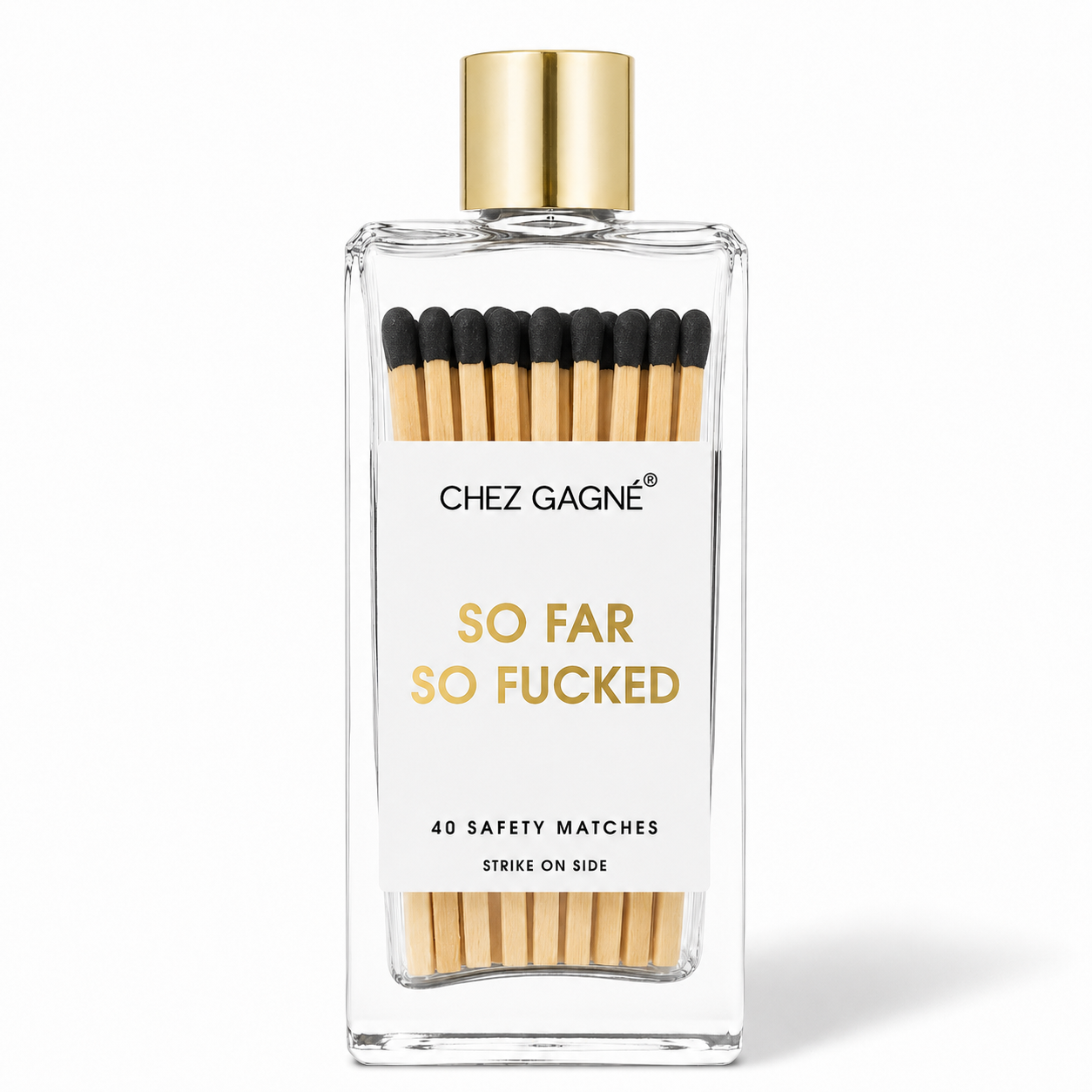 So Far So Fucked - Glass Bottle Safety Matches