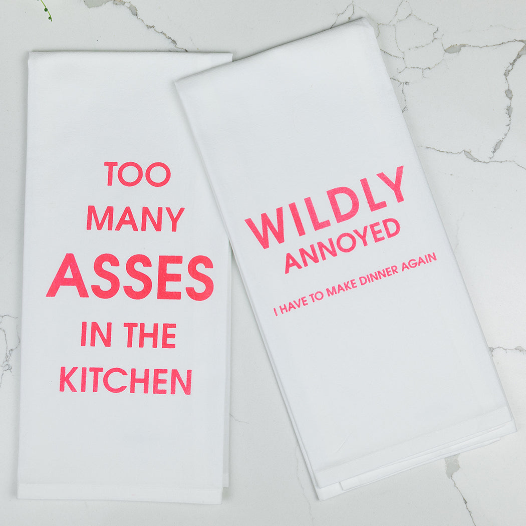 Too Many Asses In The Kitchen - Tea Towels