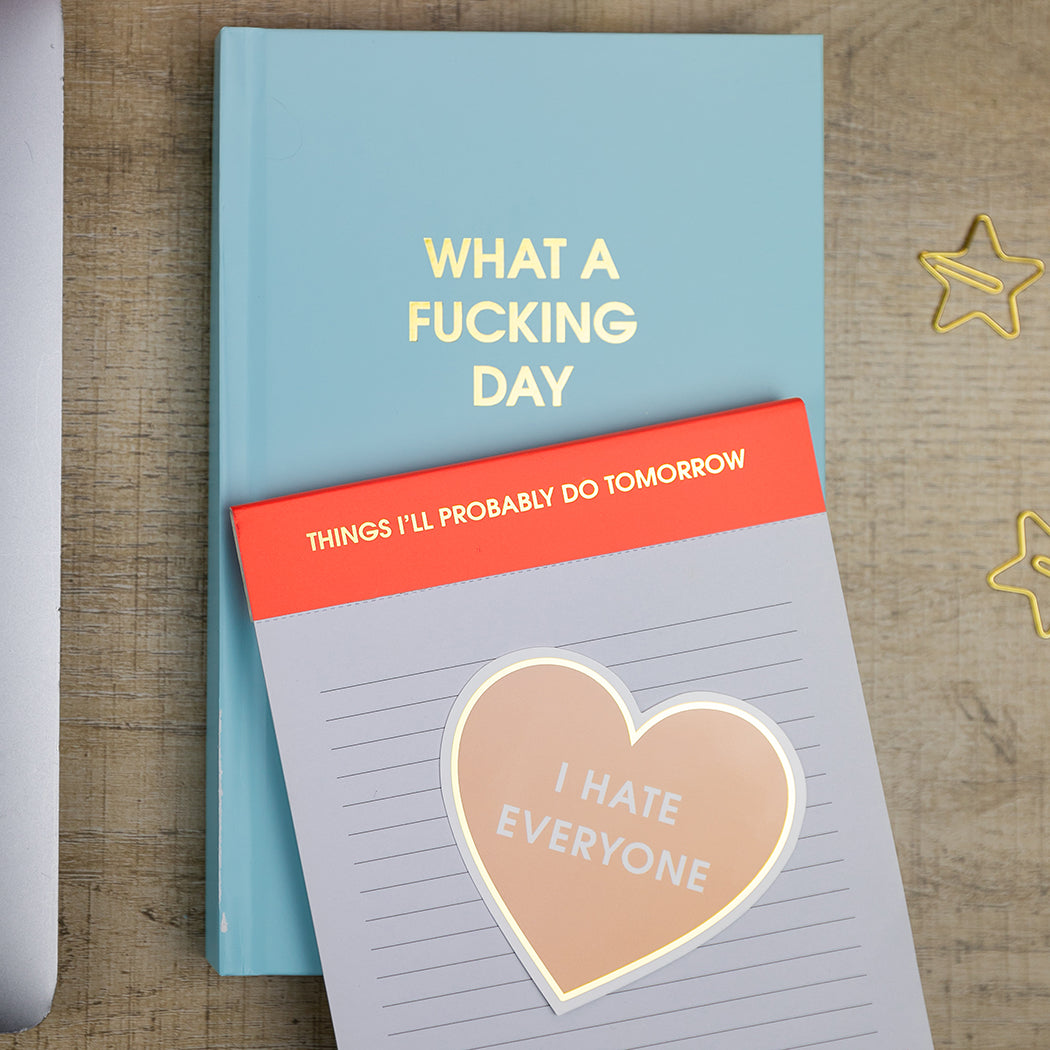 What A Fucking Day - Aquamarine Hardcover Journal